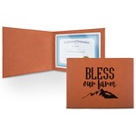 Farm House Leatherette Certificate Holder - Front