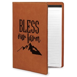 Farm House Leatherette Portfolio with Notepad