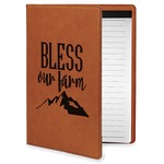 Farm House Leatherette Portfolio with Notepad - Small - Double Sided (Personalized)