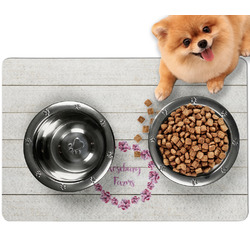Farm House Dog Food Mat - Small w/ Name or Text