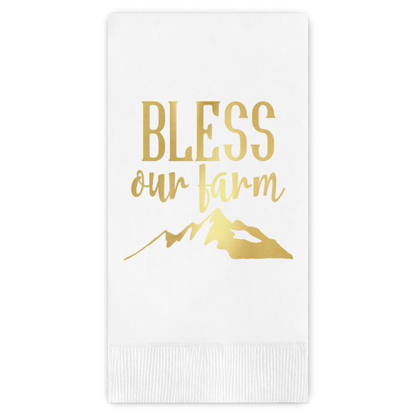 Custom Farm House Guest Napkins - Foil Stamped