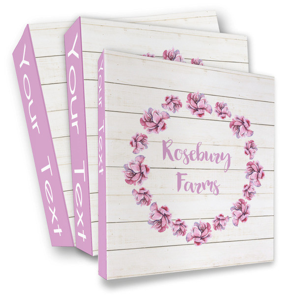 Custom Farm House 3 Ring Binder - Full Wrap (Personalized)