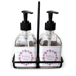 Farm House Glass Soap & Lotion Bottle Set (Personalized)