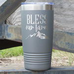 Farm House 20 oz Stainless Steel Tumbler - Grey - Double Sided (Personalized)