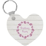 Farm House Heart Plastic Keychain w/ Name or Text