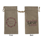 Farm House Large Burlap Gift Bag - Front & Back (Personalized)