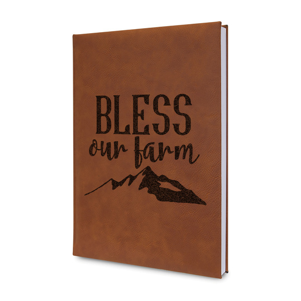 Custom Farm House Leather Sketchbook - Small - Double Sided (Personalized)