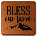 Farm House Faux Leather Iron On Patch - Square