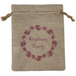 Farm House Medium Burlap Gift Bag - Front (Personalized)