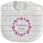 Farm House Velour Baby Bib w/ Name or Text