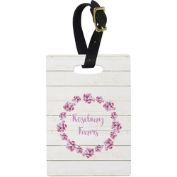 Farm House Plastic Luggage Tag - Rectangular w/ Name or Text