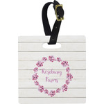 Farm House Plastic Luggage Tag - Square w/ Name or Text