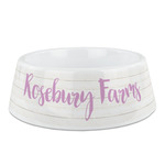 Farm House Plastic Dog Bowl - Medium (Personalized)