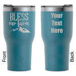 Farm House RTIC Tumbler - Dark Teal - Laser Engraved - Double-Sided (Personalized)