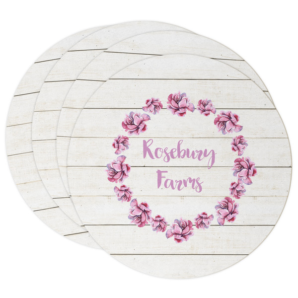 Custom Farm House Round Paper Coasters w/ Name or Text