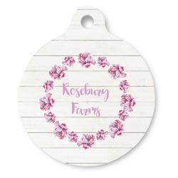 Farm House Round Pet ID Tag - Large (Personalized)