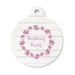 Farm House Round Pet ID Tag - Small (Personalized)