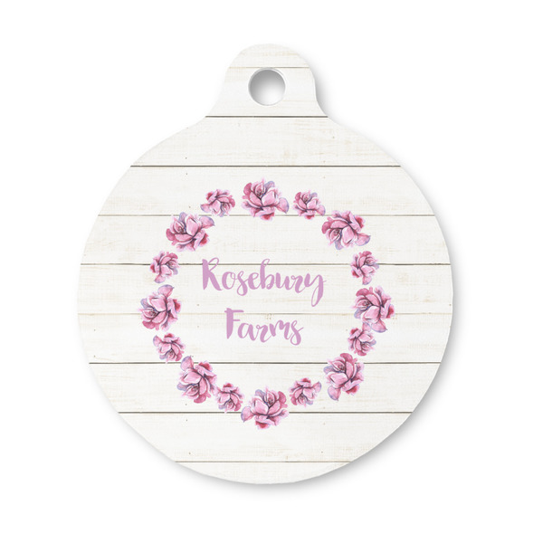 Custom Farm House Round Pet ID Tag - Small (Personalized)