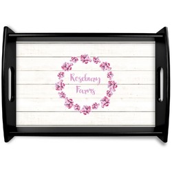 Farm House Black Wooden Tray - Small (Personalized)