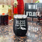 Farm House Stainless Wine Tumblers - Black - Single Sided - In Context