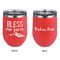 Farm House Stainless Wine Tumblers - Coral - Double Sided - Approval