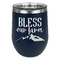 Farm House Stainless Wine Tumblers - Navy - Double Sided - Front