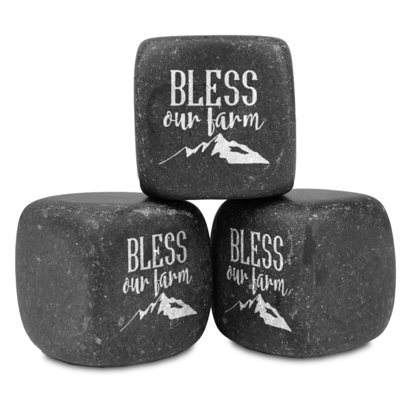 Custom Farm House Whiskey Stone Set - Set of 3