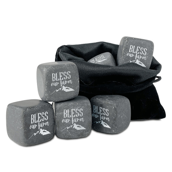 Custom Farm House Whiskey Stone Set - Set of 9