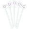 Farm House White Plastic 5.5" Stir Stick - Fan View