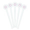 Farm House White Plastic 7" Stir Stick - Round - Fan View