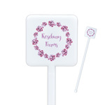 Farm House Square Plastic Stir Sticks - Double Sided (Personalized)