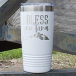 Farm House 20 oz Stainless Steel Tumbler - White - Double Sided (Personalized)