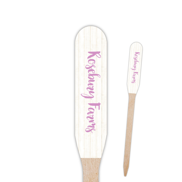 Custom Farm House Paddle Wooden Food Picks - Single Sided (Personalized)