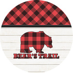 Lumberjack Plaid Multipurpose Round Labels - 1" (Personalized)