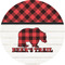 Lumberjack Plaid 1" Multipurpose Round Labels - Single Sticker