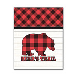 Lumberjack Plaid Wood Print - 11x14 (Personalized)