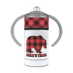 Lumberjack Plaid 12 oz Stainless Steel Sippy Cup (Personalized)