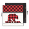 Lumberjack Plaid 12x12 Wood Print - Front & Back View