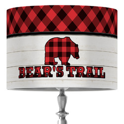 Lumberjack Plaid 16" Drum Lamp Shade - Fabric (Personalized)