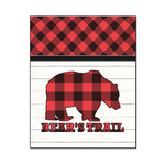 Lumberjack Plaid Wood Print - 16x20 (Personalized)