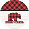 Lumberjack Plaid 2" Multipurpose Round Labels - Single Sticker