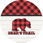 Lumberjack Plaid Multipurpose Round Labels - Custom Sized (Personalized)