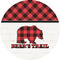 Lumberjack Plaid 3" Multipurpose Round Labels - Single Sticker