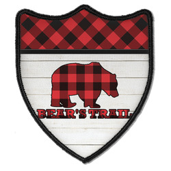Lumberjack Plaid Iron On Shield Patch B w/ Name or Text