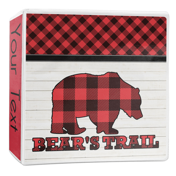 Custom Lumberjack Plaid 3-Ring Binder - 2 inch (Personalized)