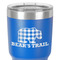 Lumberjack Plaid 30 oz Stainless Steel Ringneck Tumbler - Blue - Close Up