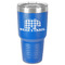 Lumberjack Plaid 30 oz Stainless Steel Ringneck Tumbler - Blue - Front