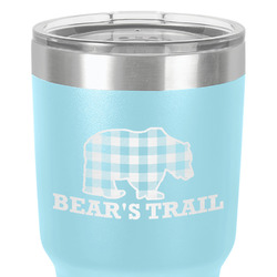 Lumberjack Plaid 30 oz Stainless Steel Tumbler - Teal - Double-Sided (Personalized)