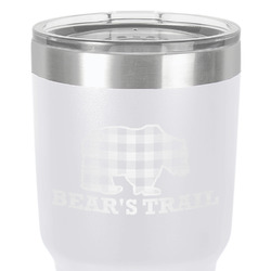 Lumberjack Plaid 30 oz Stainless Steel Tumbler - White - Single-Sided (Personalized)