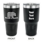 Lumberjack Plaid 30 oz Stainless Steel Tumbler - Black - Double Sided (Personalized)